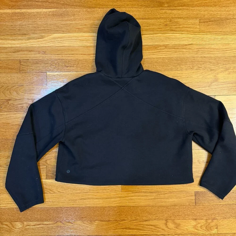 Lululemon Soft Oversized Zip Hoodie Black - Size M/L Cropped Jacket